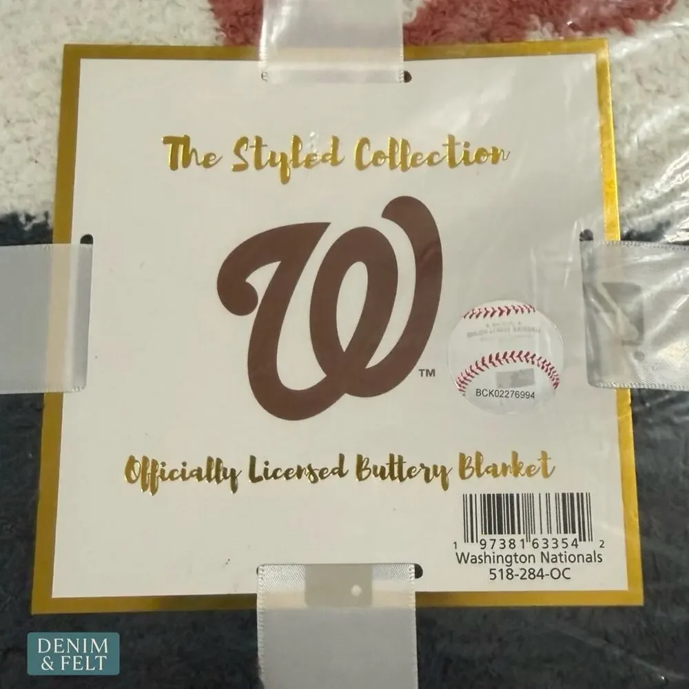 NEW The Styled Collection Washington‎ Nationals MLB Buttery Ombre Check Blanket